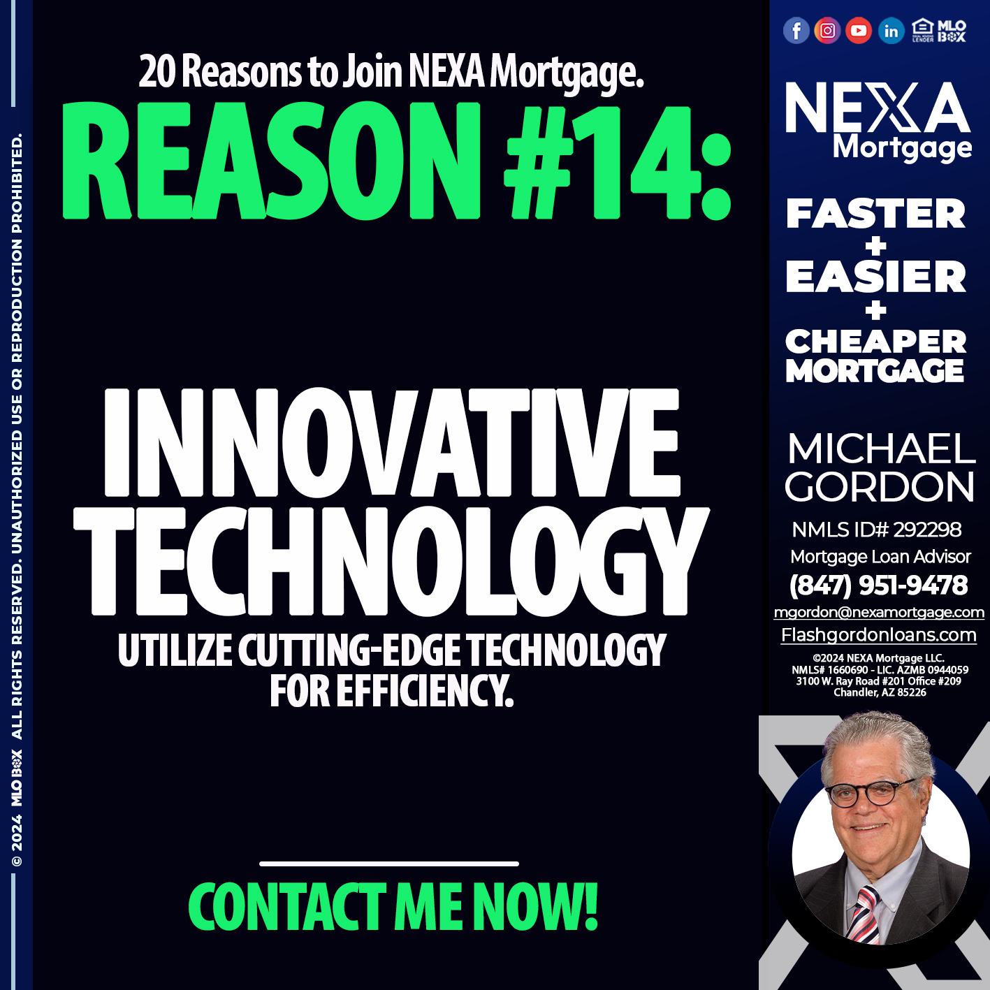 REASON 14 - Michael Gordon -Mortgage Loan Advisor
