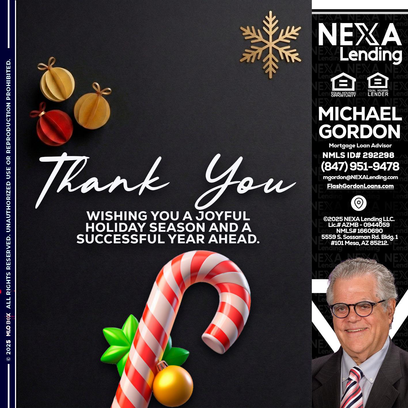 THANK YOU - Michael Gordon -Mortgage Loan Advisor