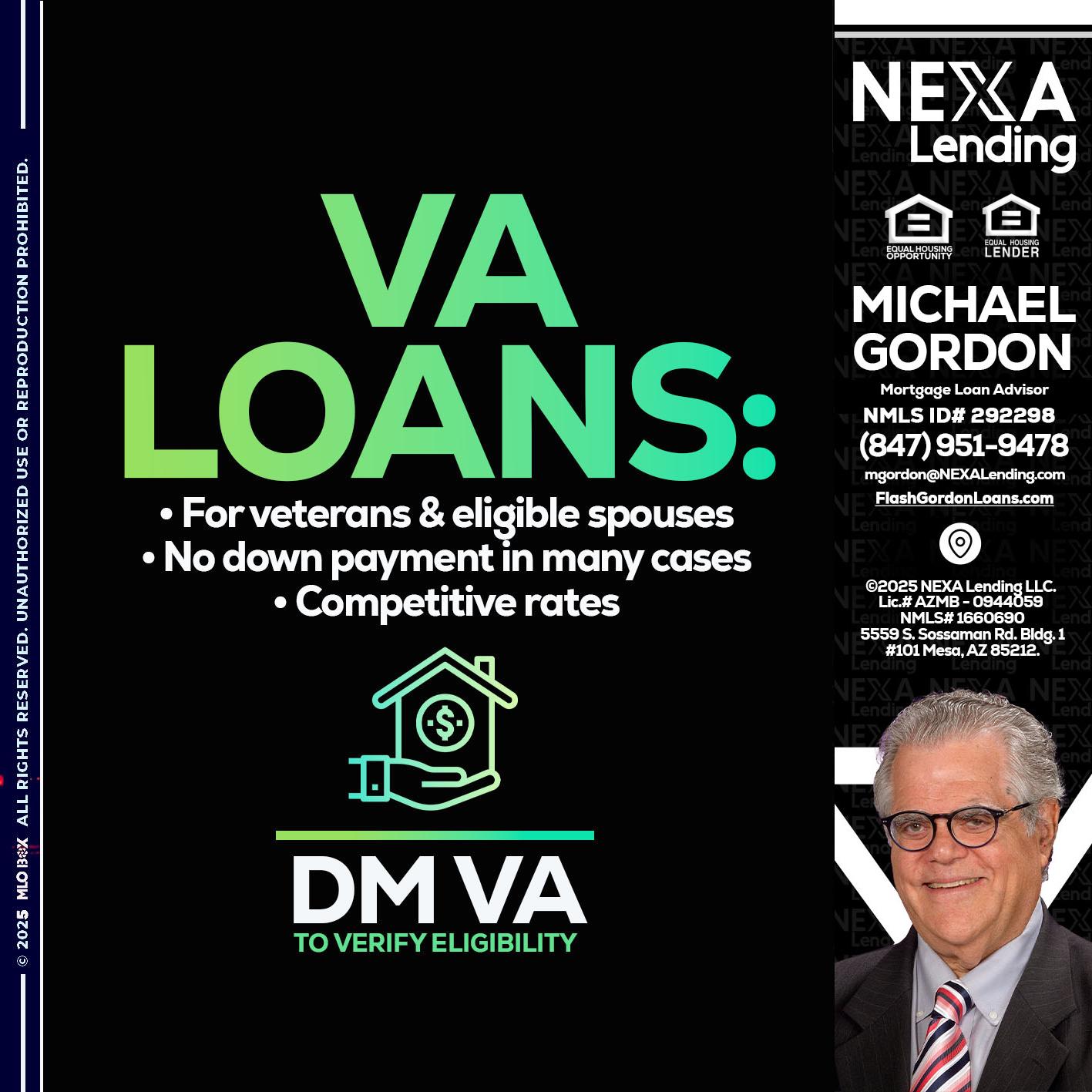 VA LOANS - Michael Gordon -Mortgage Loan Advisor