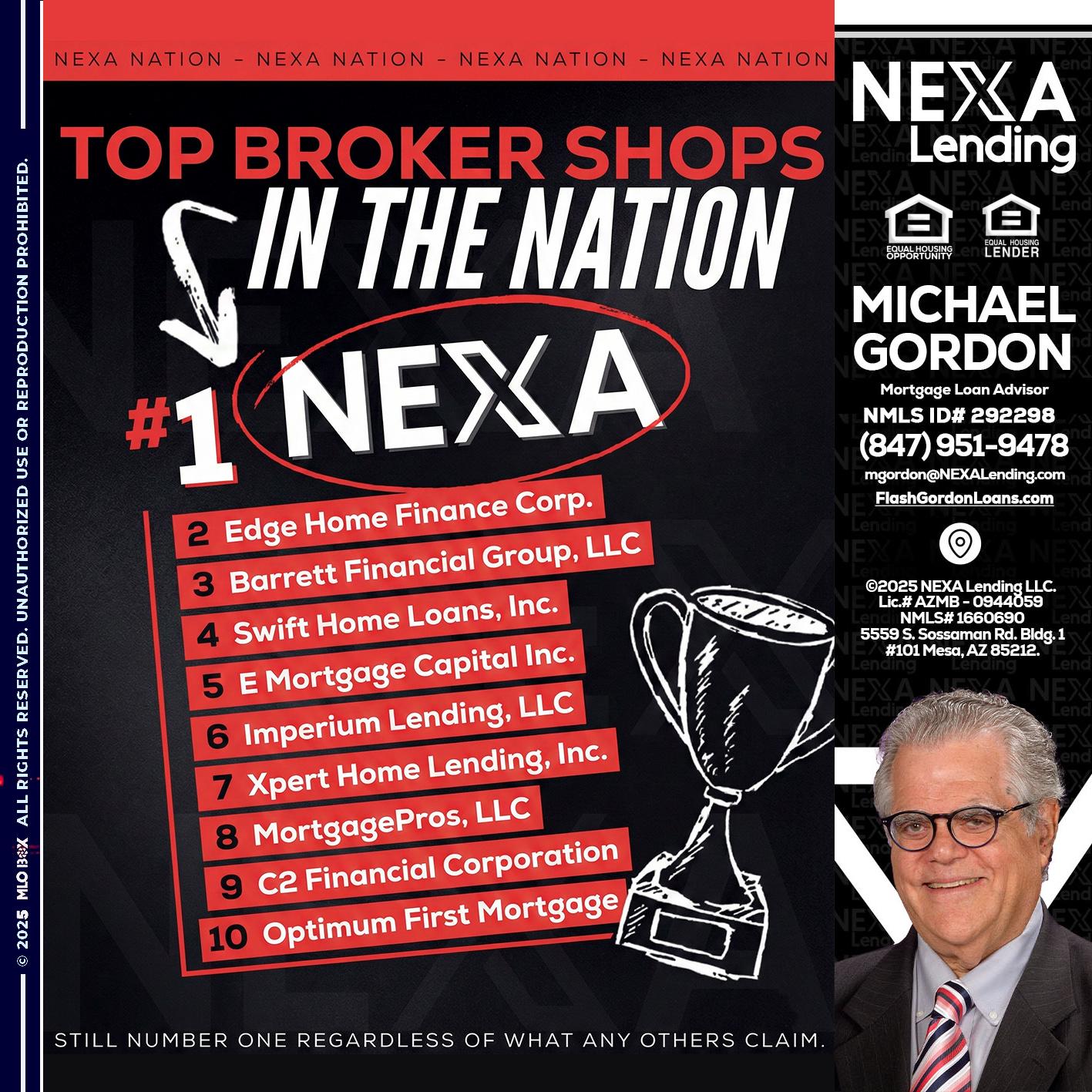 top broker - Michael Gordon -Mortgage Loan Advisor