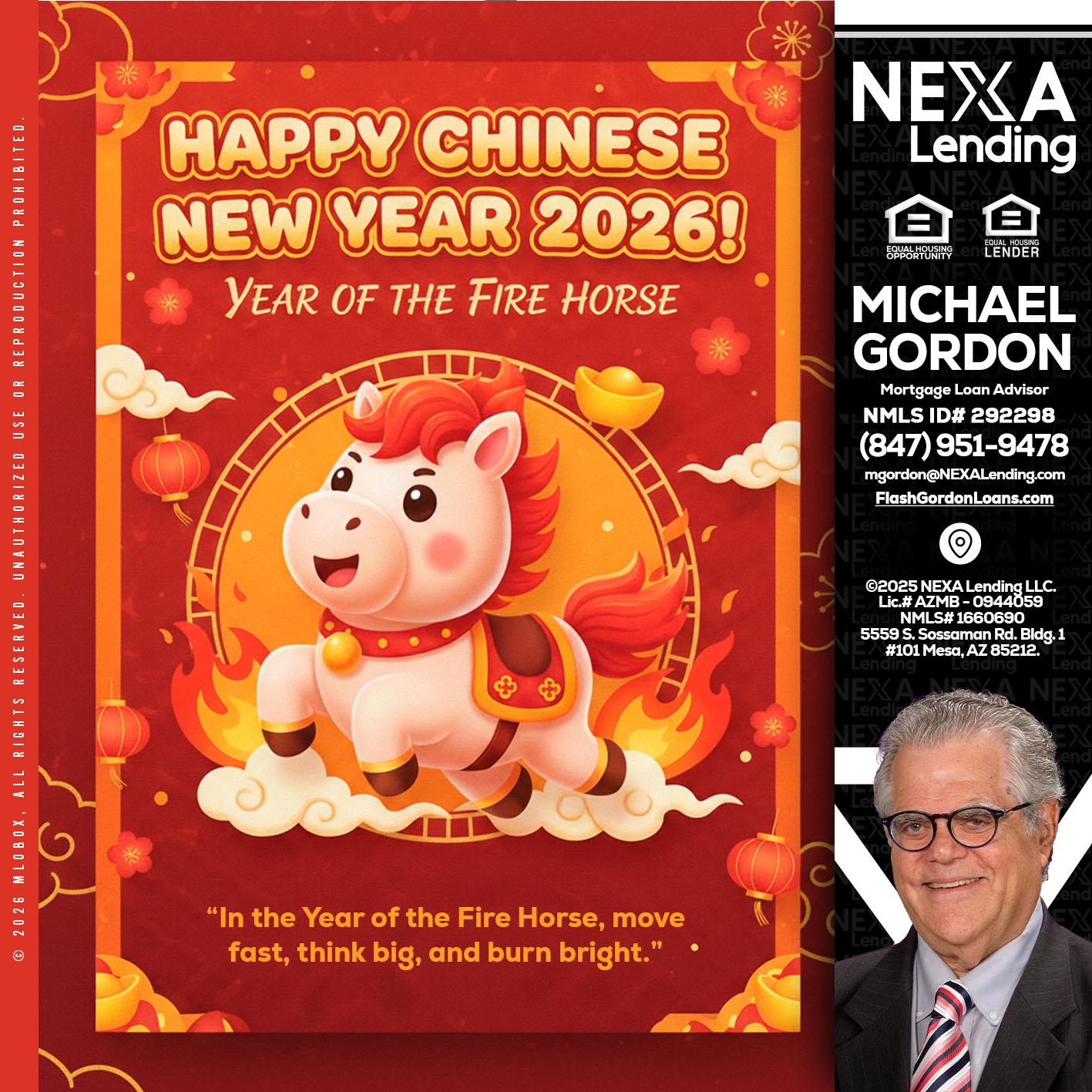 happy Chinese new year - Michael Gordon -Mortgage Loan Advisor