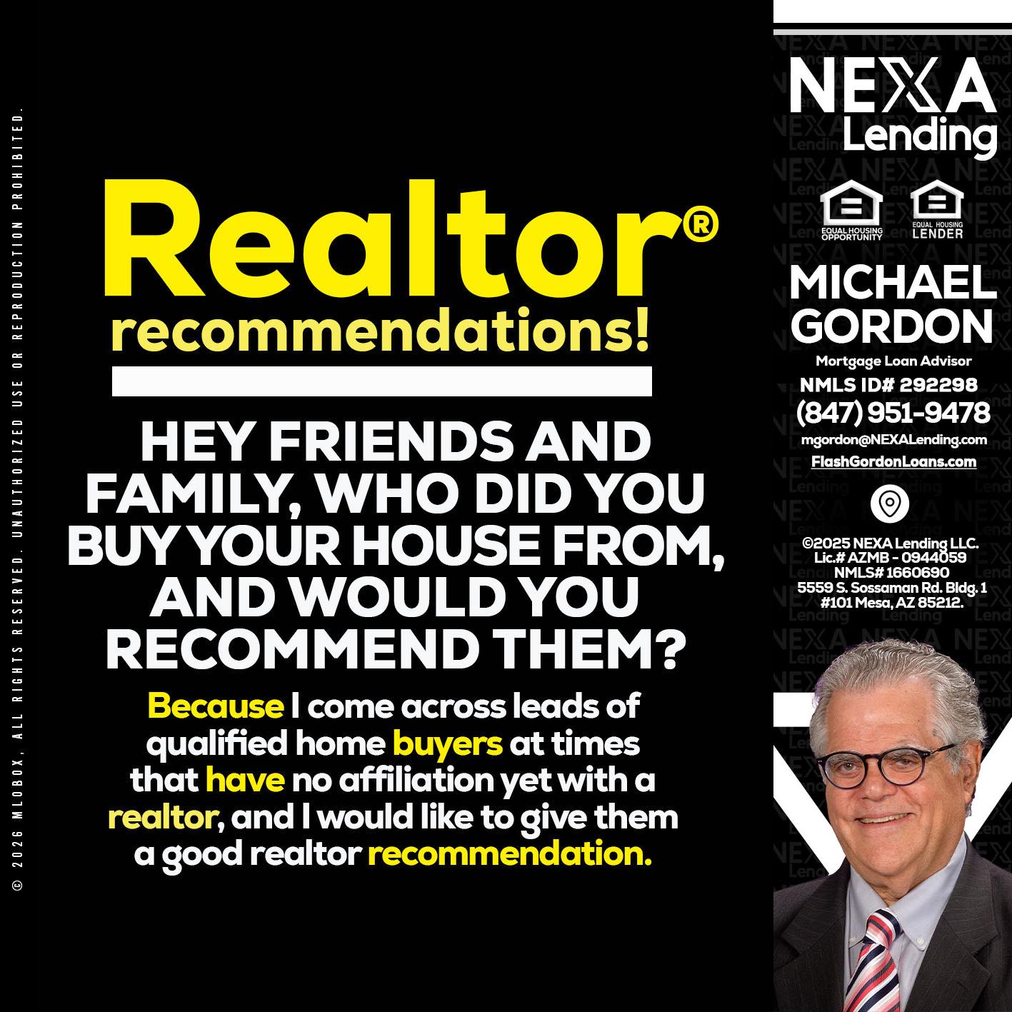 REALTOR - Michael Gordon -Mortgage Loan Advisor