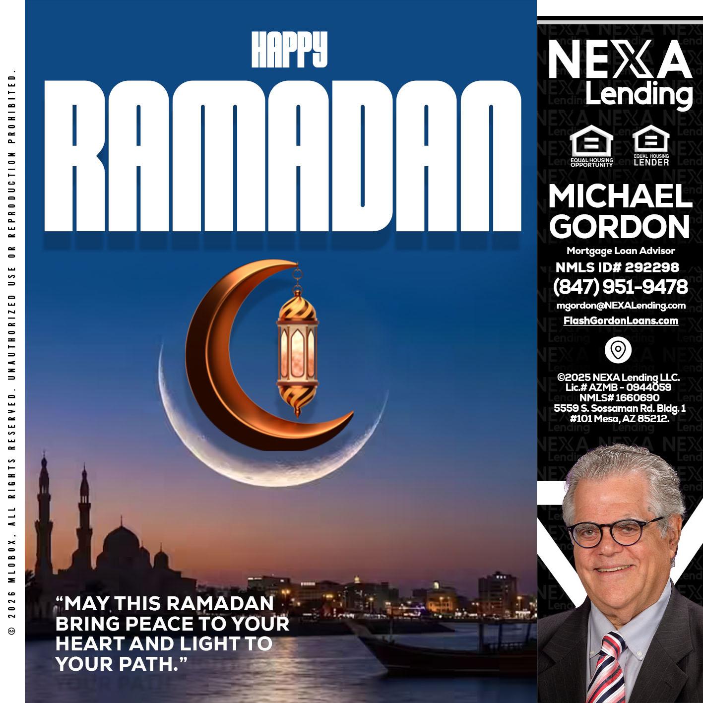 RAMADAN - Michael Gordon -Mortgage Loan Advisor