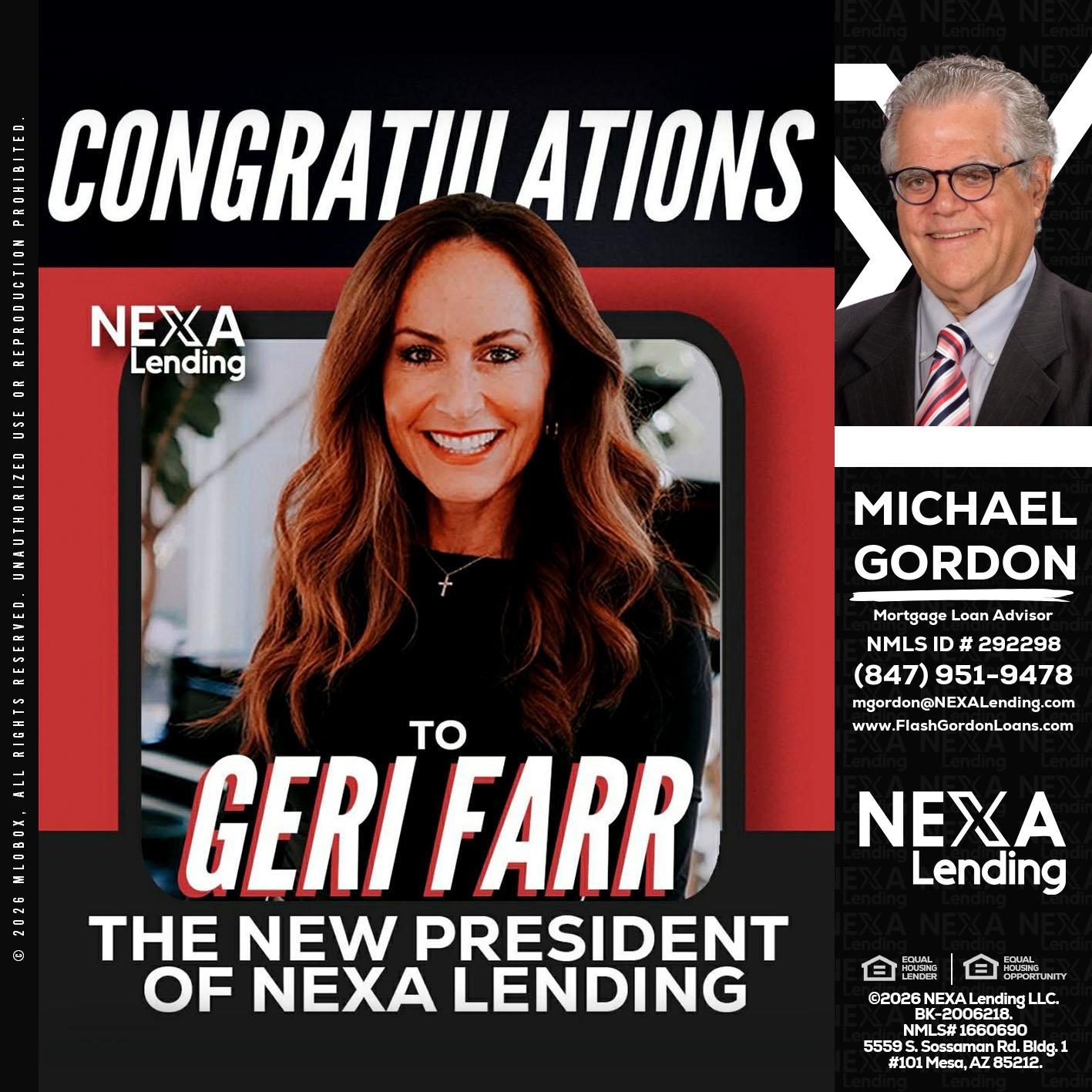 CONGRATULATIONS - Michael Gordon -Mortgage Loan Advisor
