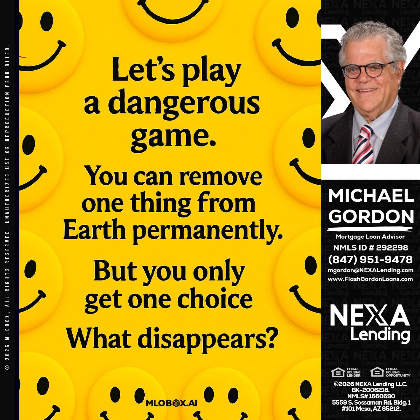 LETS PLAY - Michael Gordon -Mortgage Loan Advisor