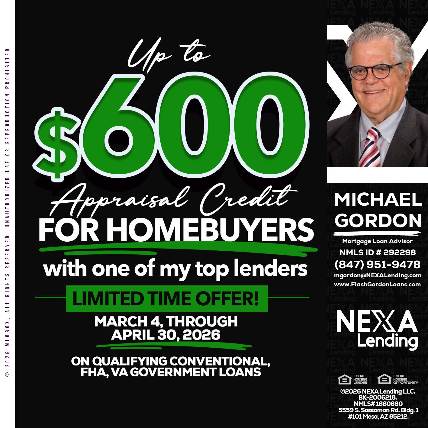UP TO 600 - Michael Gordon -Mortgage Loan Advisor