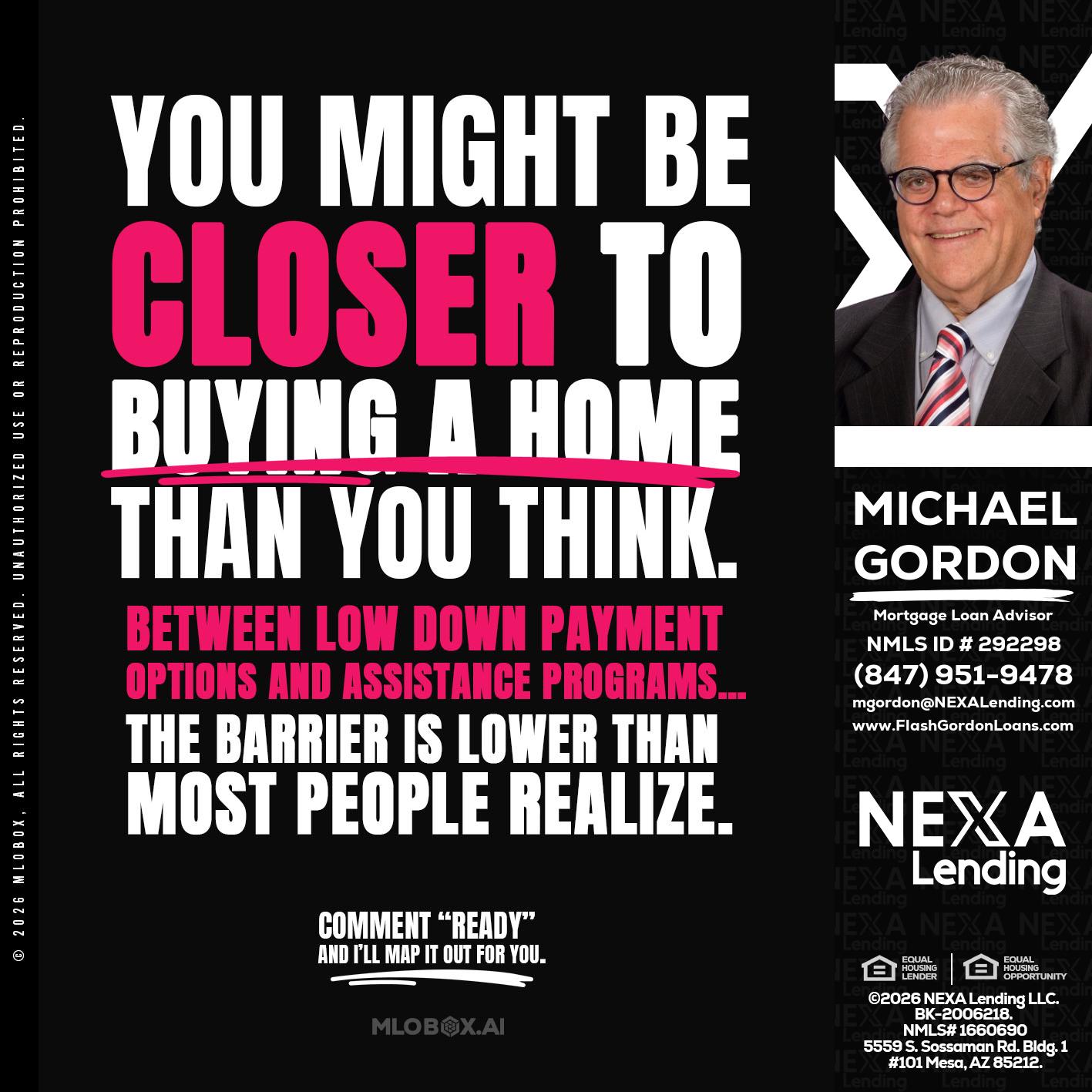 YOU MIGHT BE - Michael Gordon -Mortgage Loan Advisor