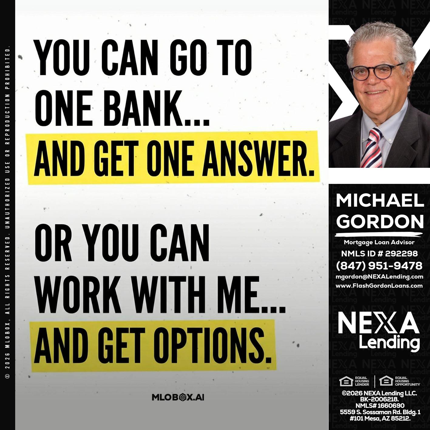 YOU CAN GO TO - Michael Gordon -Mortgage Loan Advisor