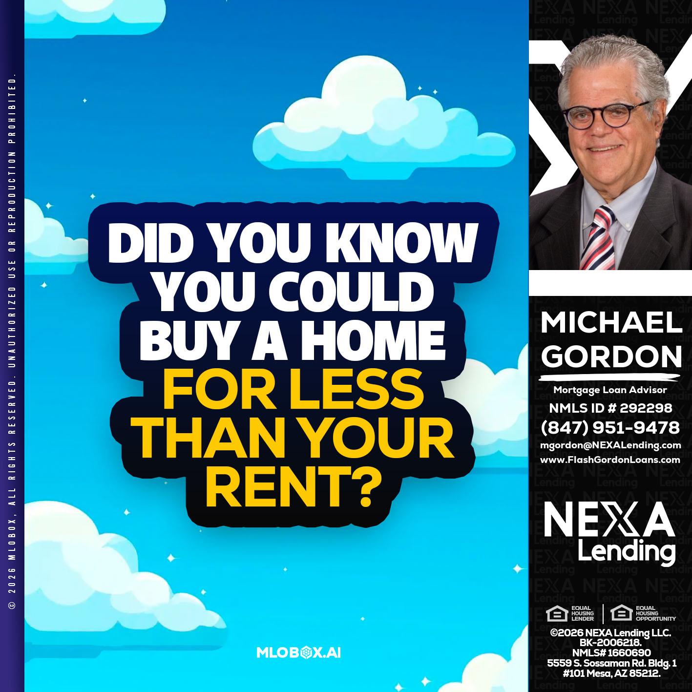 DID YOU KNOW - Michael Gordon -Mortgage Loan Advisor