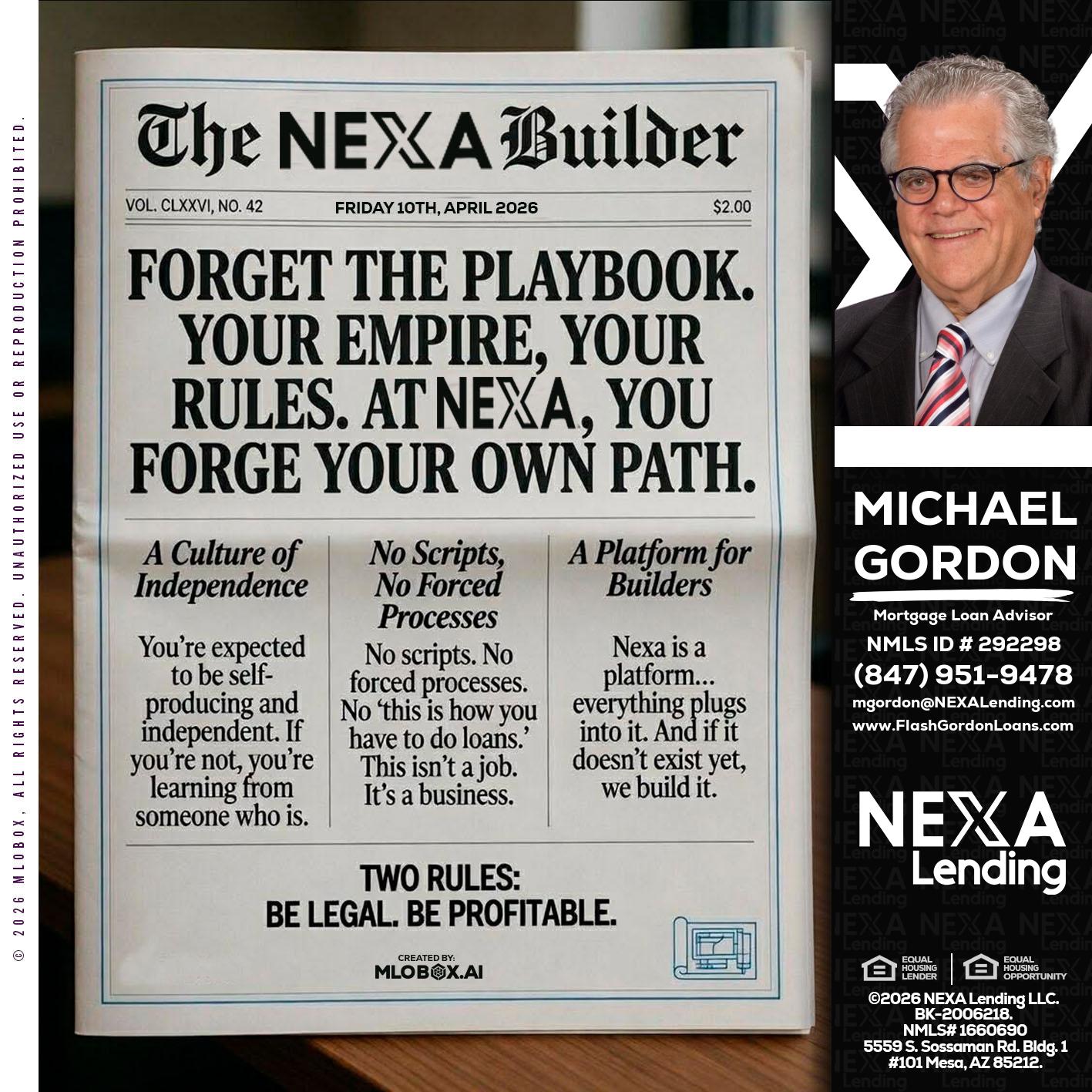 THE NEXA BUILDER - Michael Gordon -Mortgage Loan Advisor