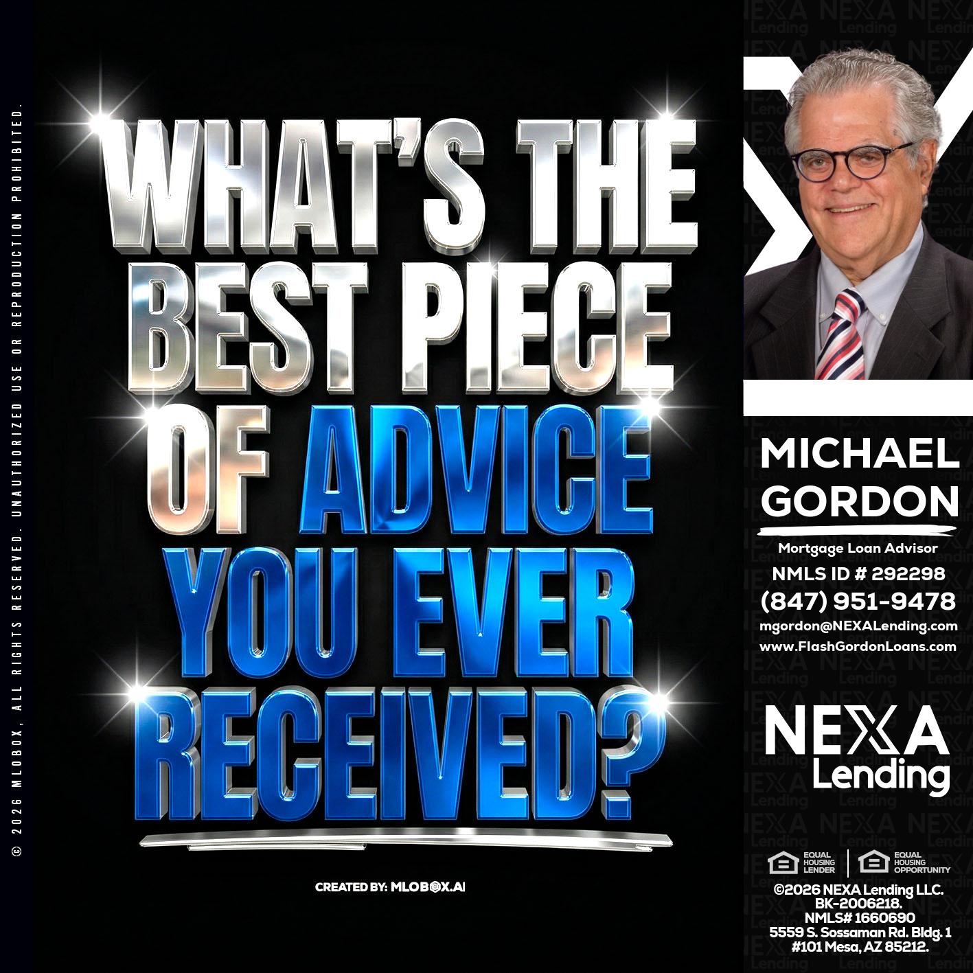 WHATS THE BEST - Michael Gordon -Mortgage Loan Advisor