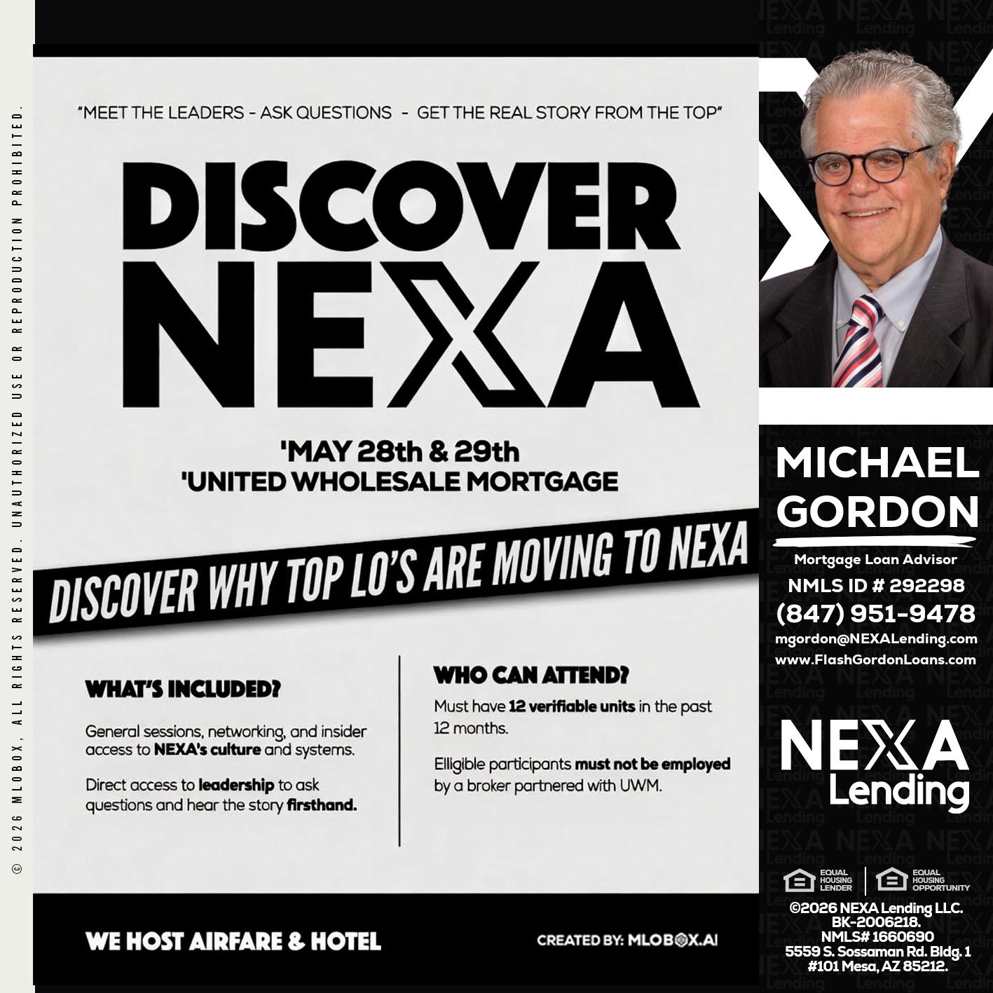 DISCOVER NEXA - Michael Gordon -Mortgage Loan Advisor