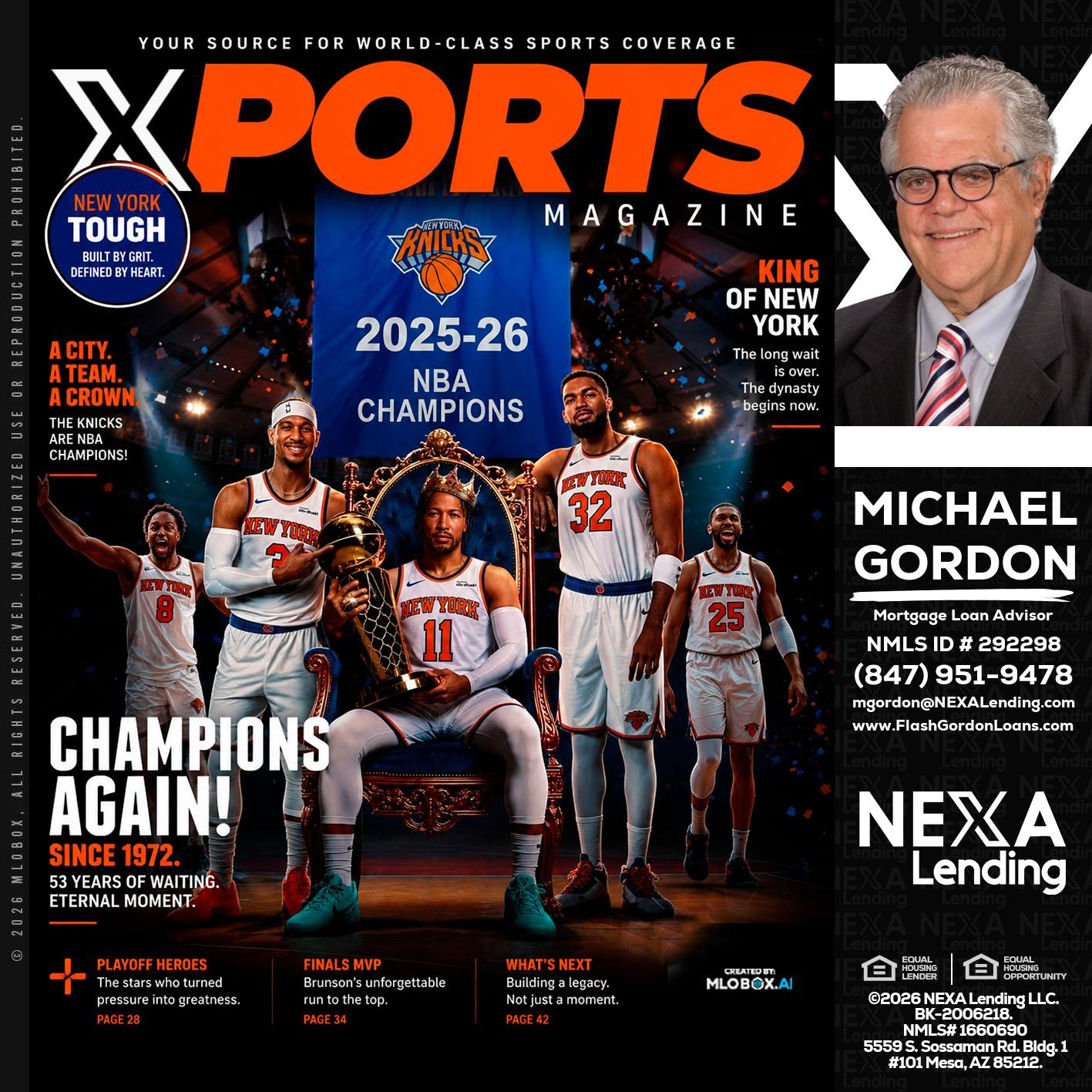 XPORTS MAGAZINE - Michael Gordon -Mortgage Loan Advisor