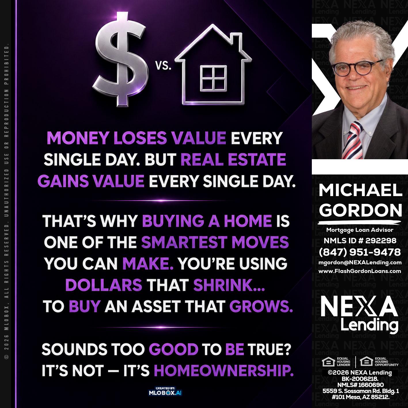 MONEY LOSES - Michael Gordon -Mortgage Loan Advisor