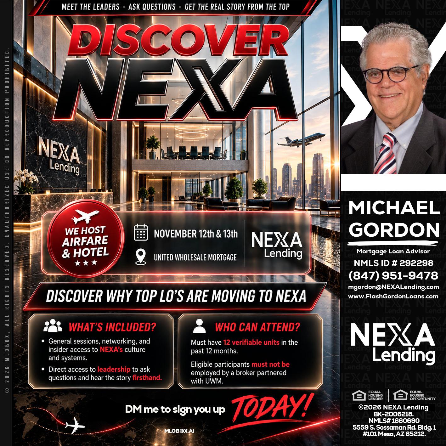 DISCOVER NEXA - Michael Gordon -Mortgage Loan Advisor