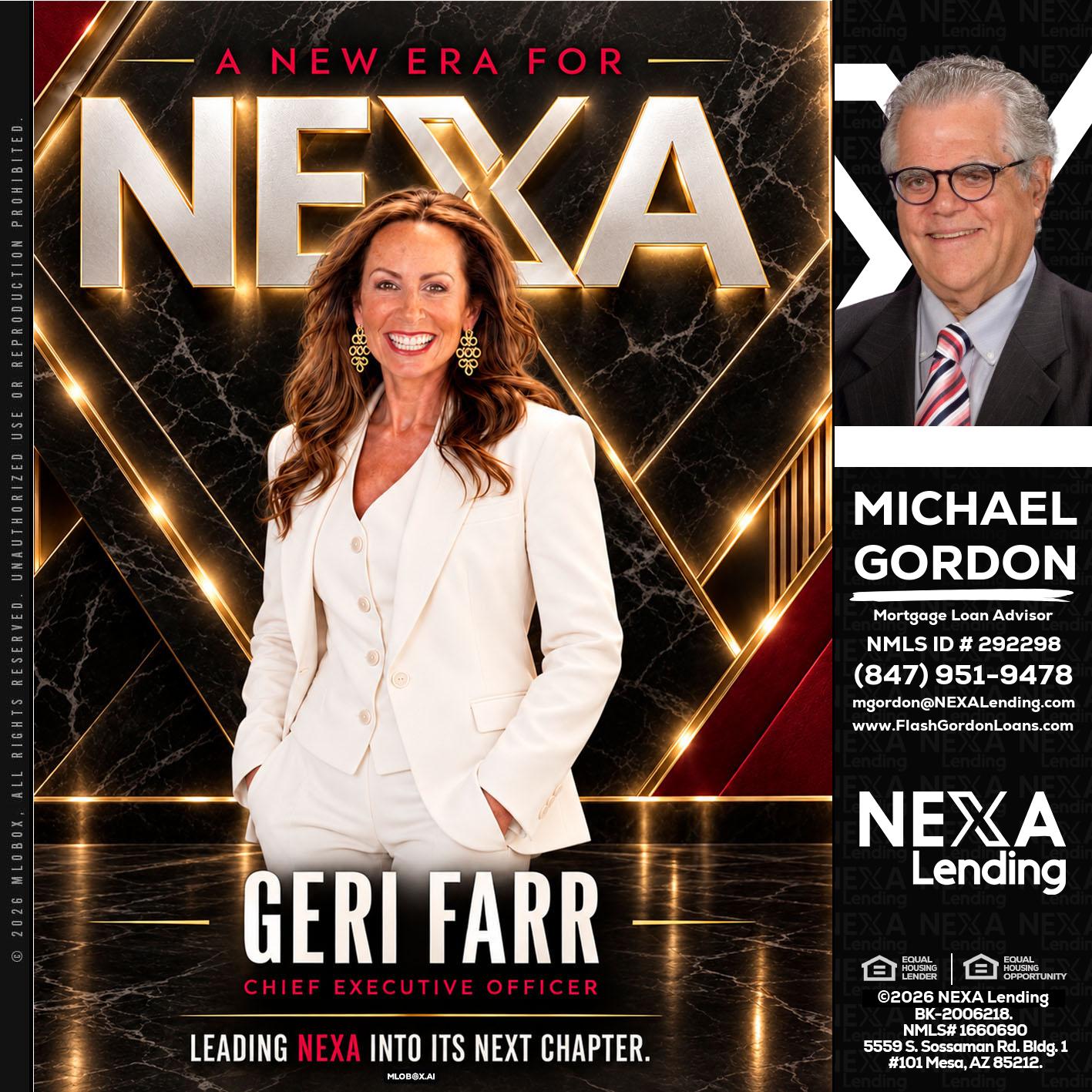 GERI FARR - Michael Gordon -Mortgage Loan Advisor