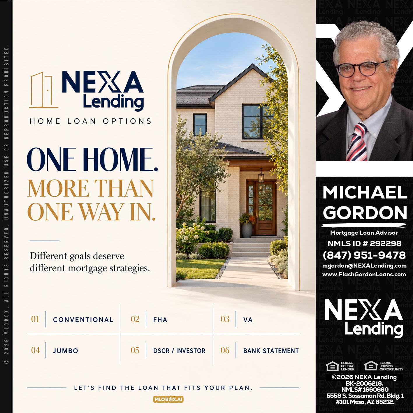 ONE HOME - Michael Gordon -Mortgage Loan Advisor