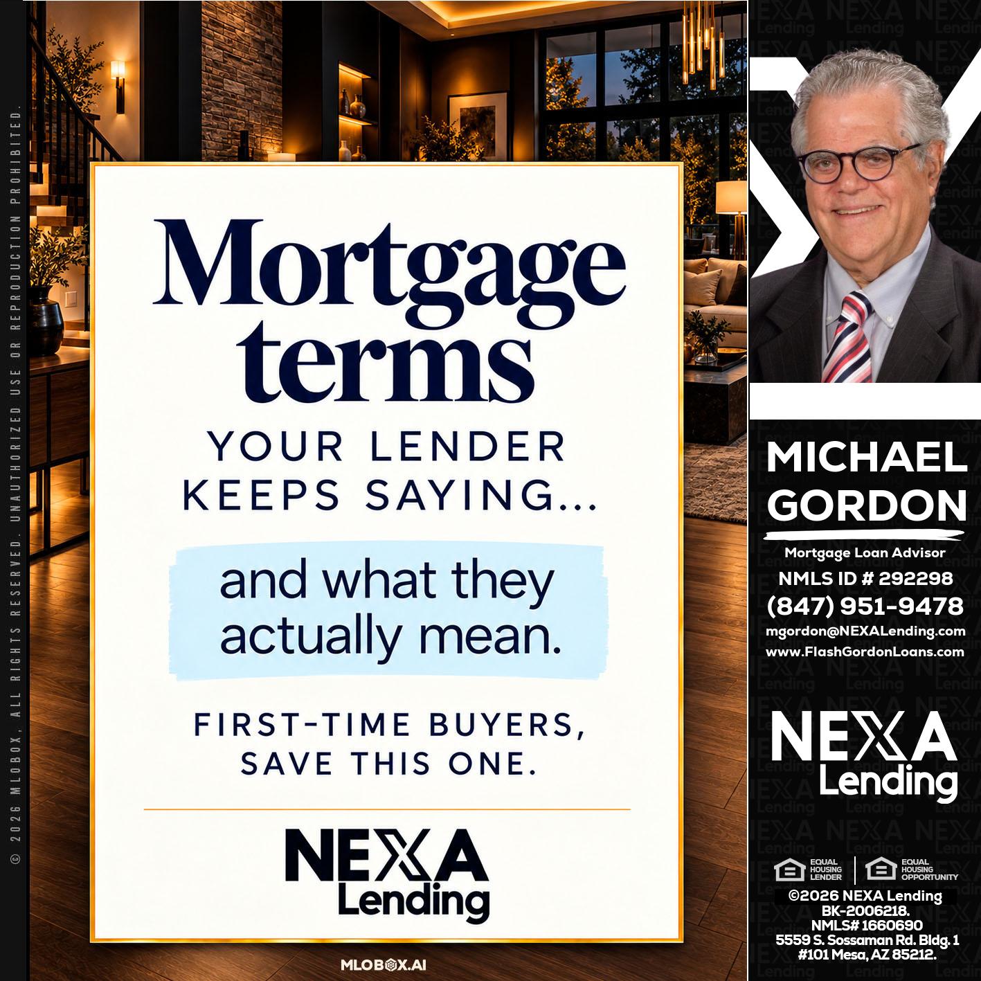 mortgage terms - Michael Gordon -Mortgage Loan Advisor