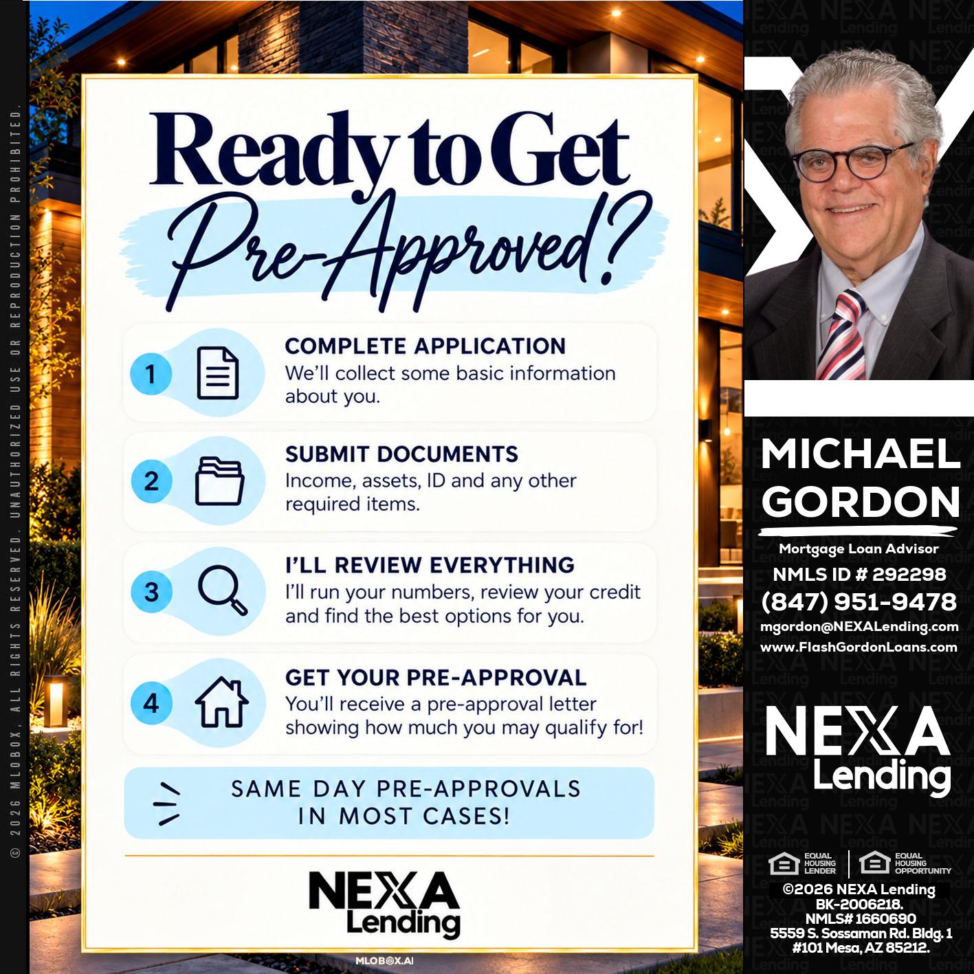 ready to get - Michael Gordon -Mortgage Loan Advisor