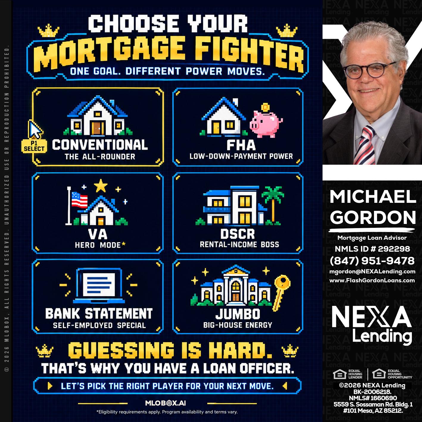 CHOOSE YOUR MORTGAGE - Michael Gordon -Mortgage Loan Advisor